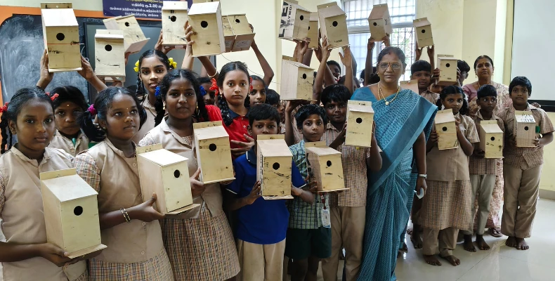 Event 13 in Association with Chennai Willingdon Corporate Foundation Awareness & Workshop on Sparrow Conservation & Nest distribution